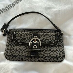 Almost New Black Coach Wristlet/Purse - 2 in 1